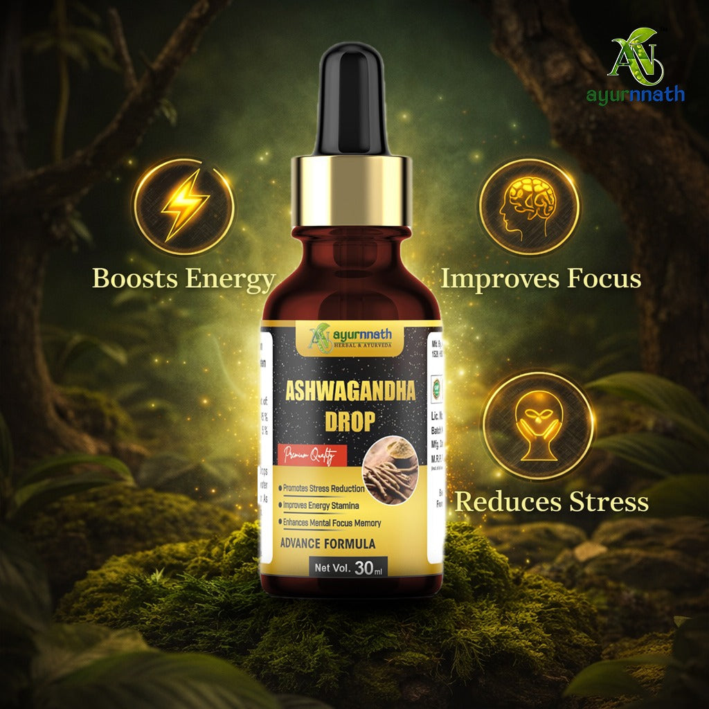 ASHWAGANDHA STRESS RELIEF DROPS by-Ayurnnath